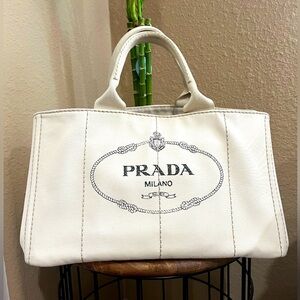 PRADA IVORY LARGE CANAPA